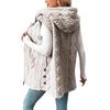 Women's Fashionable Solid Color Sleeveless Hooded Zipper Casual Plush Vest Jacket