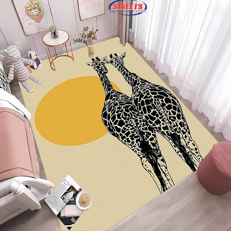 

Nordic Style Minimalist Geometric Pattern Carpet for Living Room Bedroom Anti-slip Soft Rug Sofa Doormat Home Decor Durable Mat 40x60cm (16x24in)