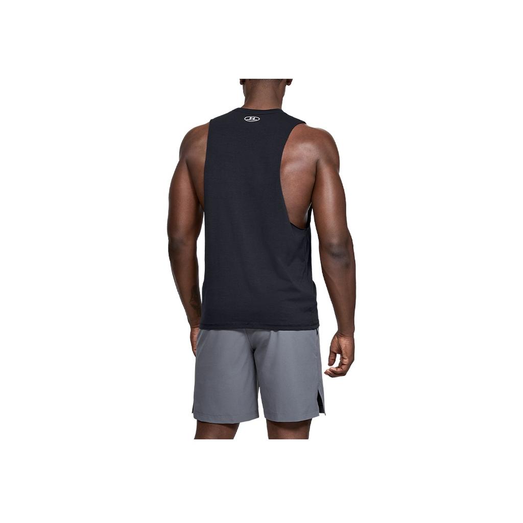 Under Armour Letter Print Training Breathable Running Vest Men Tops Black 1346097-001