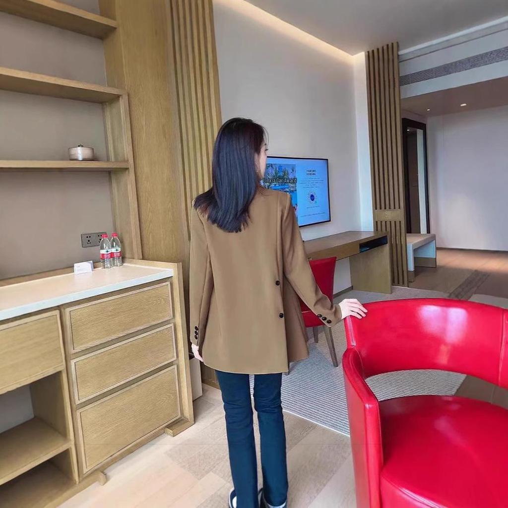 2025 Spring Korean Style Loose Petite Blazer: Trendy & Professional Women's Jacket