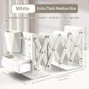 1Pcadjustable Expandable Book Organizer With Pen Holder And Hooks Holds 80 Books Perfect For Student Home Office Desktop Storage