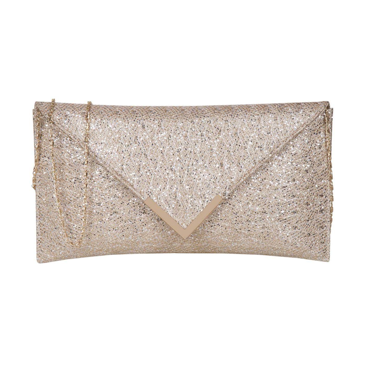 Женская сумка-клатч/слинг 10 x 1 c медный — фото 3