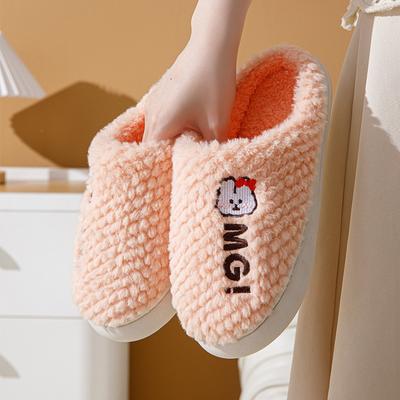 Baumwolle Hausschuhe Frauen Dicke Sohle Paare Hause Winter Niedlichen Cartoon Warme Plüsch Männlichen Dicke Anti-slip Baumwolle Schuhe 2024