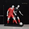 30cm Gold/Silver Football Player Action Figures Resin Statue Crafts Model Home Room Table Decoration Ornaments Collection Gift