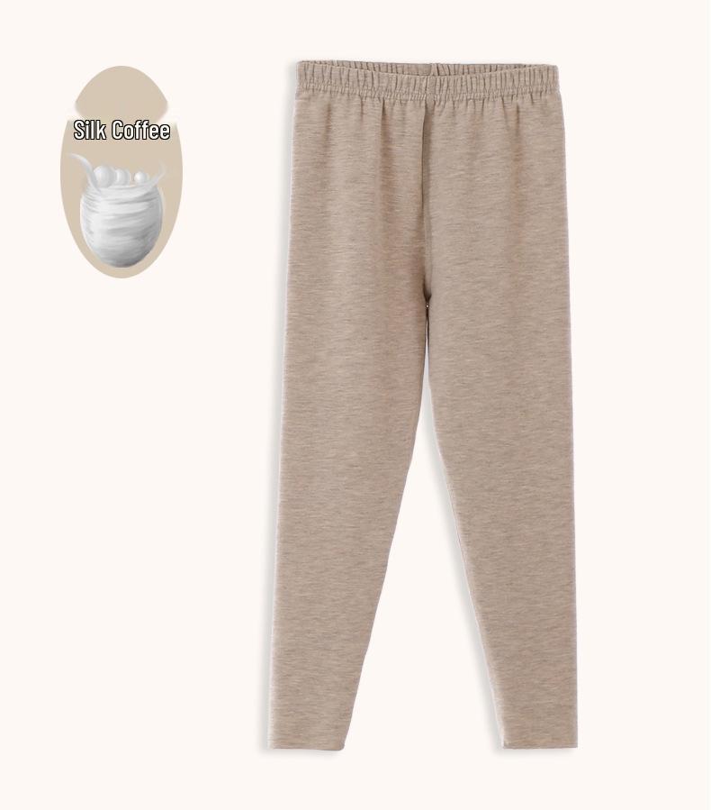 Children's Seamless Velvet Warm Underwear Set with Heat-Generating Silk for Boys & Girls - Ideal for Autumn & Winter