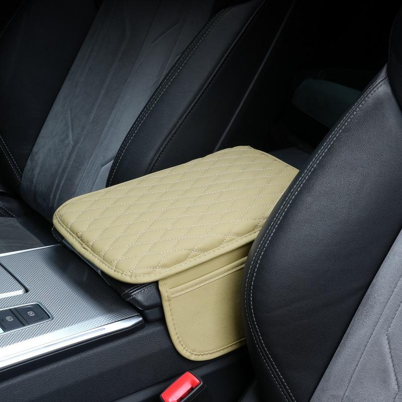 Car Armrest Box Pad Multifunctional Double Pocket Storage Bag Car Central Armrest Box Sponge Heightening Pad Cover