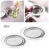 2 Pcs Stainless Steel Kitchen Sink Strainer Sink Basket Strainer Water screen for Kitchen Supplies