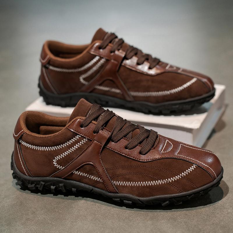 

ELUVA Men Walking Shoes Comfortable Sneakers Non Slip Lightweight Training Shoes for Men Gym Workout Athletic Running Shoes 46 коричневий