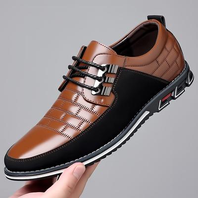 Men Formal Leather Shoes Slip On Soft Loafers Anti Slip Breathable Driving Flats Spring Walking Office Work Shoes