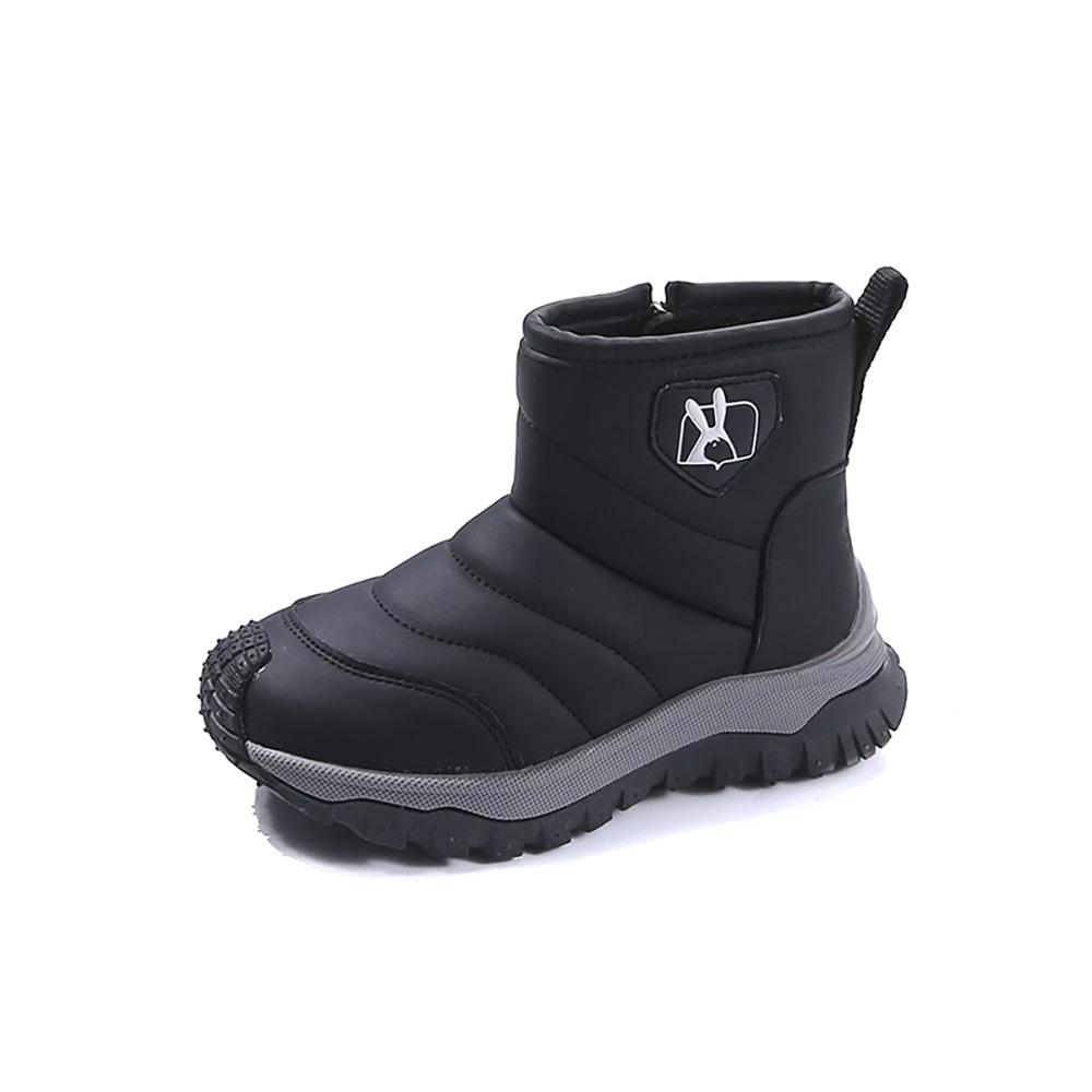 

Winter Snow Boots For Children Waterproof Platform Teenager Kid s Plush Boots Thick Warm Boy s Girl s Cotton Shoes Warm Boots 36 чорний