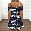 Ladies Sleeveless Strap Dress Plus Size Tropical Floral Printed Loose Seaside Sundress