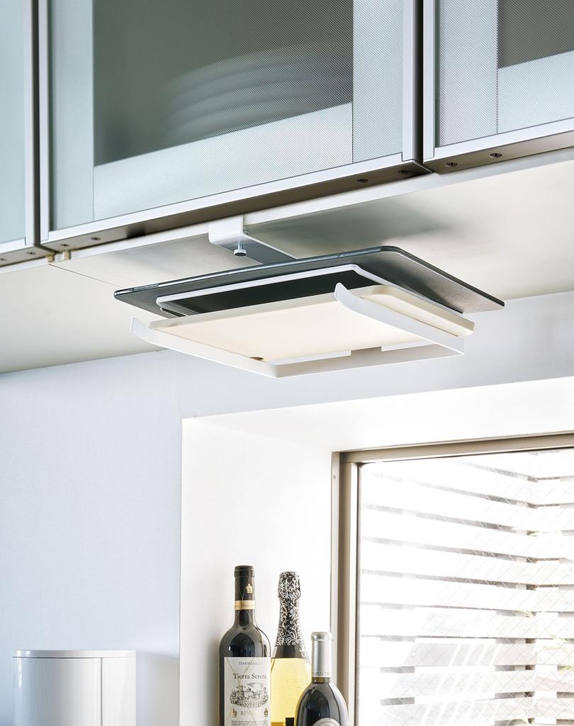 Yamazaki Jitsugyo Scandinavian Style Storage Cutting Board Storage Hanging Shelf Cutting Board Holder Plate White Plate 3571 Under-cupboard