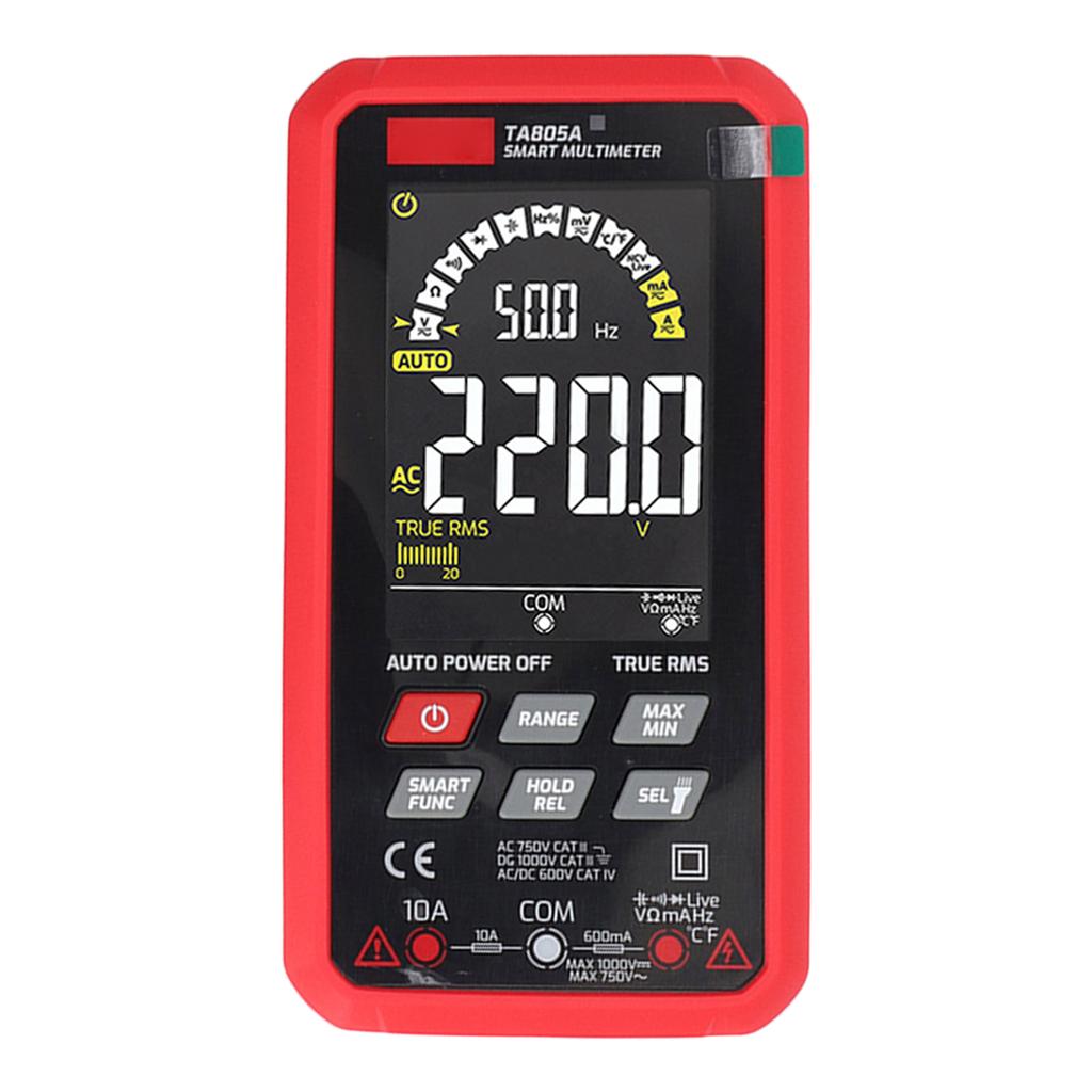 Digital Multimeter High Accuracy Automatic Measures Voltage Current Resistance Continuity Smart Electrical Tester