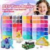 Creative Craft Kit: 24/48 Color 2.6mm Fuse Beads, Perler Iron Beads for 3D Art & DIY Projects, Educational Toy Gift for All Ages