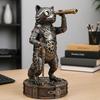 Steampunk Dzīvnieku Pētnieka Statuja Vintage Dzīvnieku Galda Figūriņa Dzīvnieku Skulptūra ar Zobratu un Teleskopu Mājas Biroja Dekoram