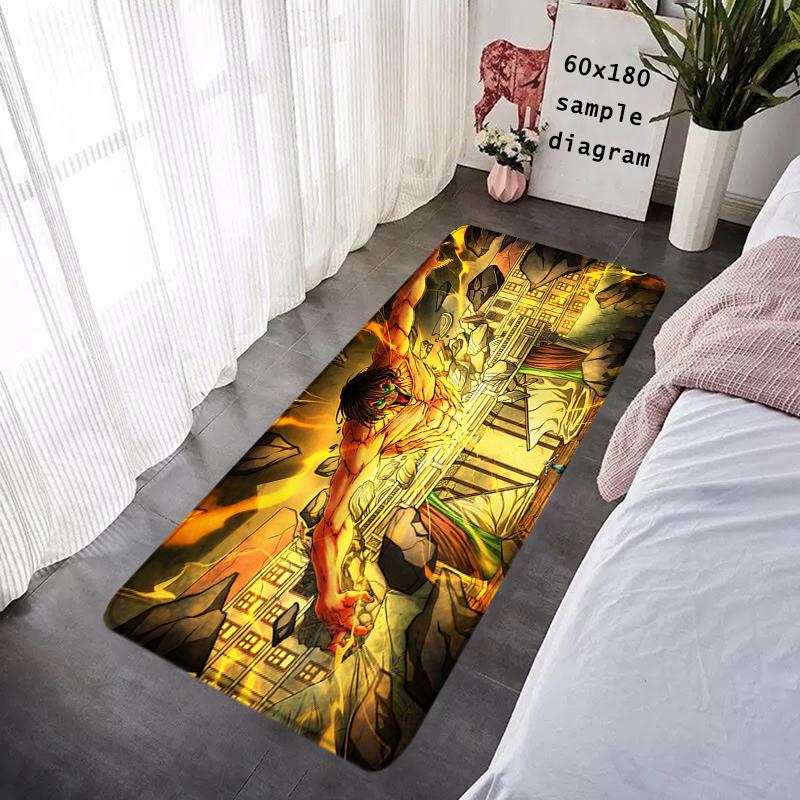 Door Mats Interior Foot Rug Attack on Titan Welcome Floor Mat for Entryway Soft Hallway Carpet Kitchen Rugs Fluffy Home Decor