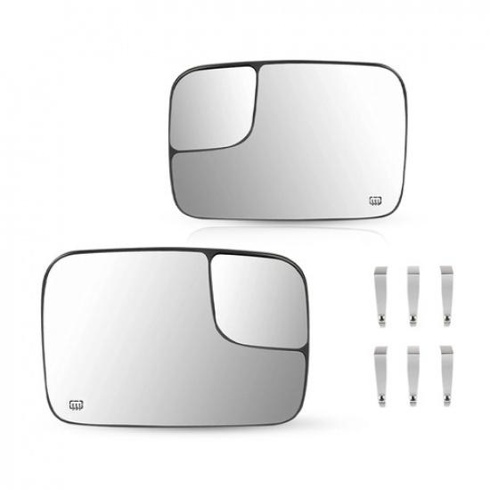 LH RH Heated Towing Mirror Glass For Dodge RAM 1500 2500 3500 Pickup 2005-2009