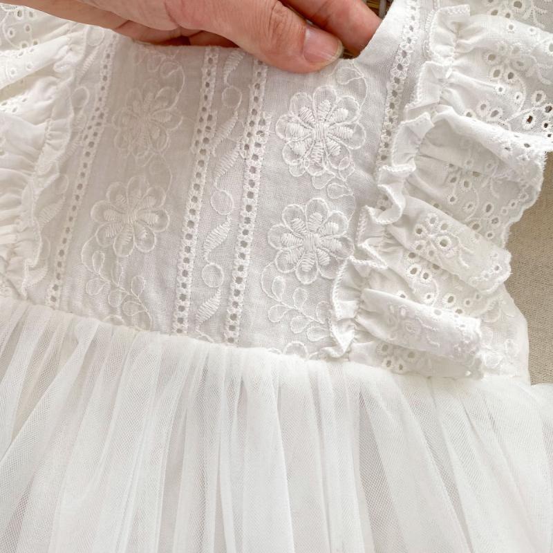 Baby Girl Summer Sleeveless Mesh Romper Dress