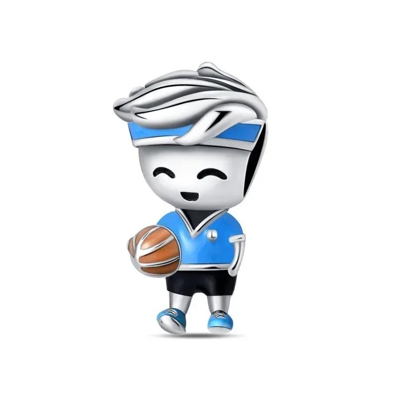 Originalcharmscopper Football Basketball Baseball Beaded Pendant For Originaldiy Bracelet Ladies Jewellery Gift