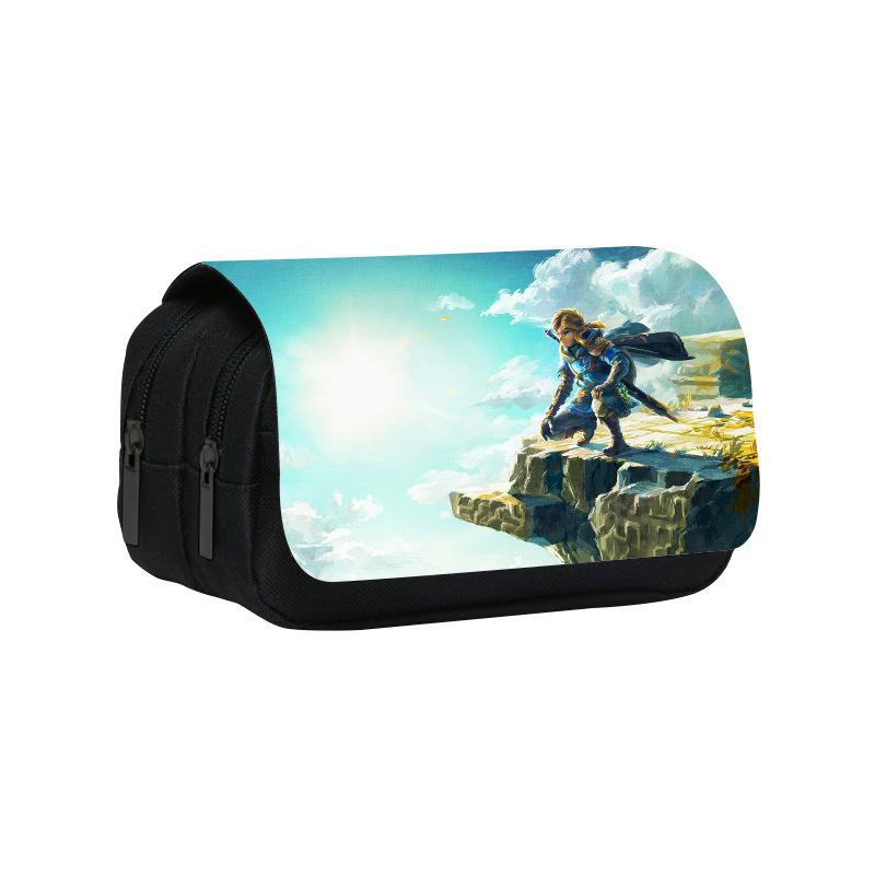 Zelda Legend Double-Layer Pencil Case: King's Tear Design for School Students