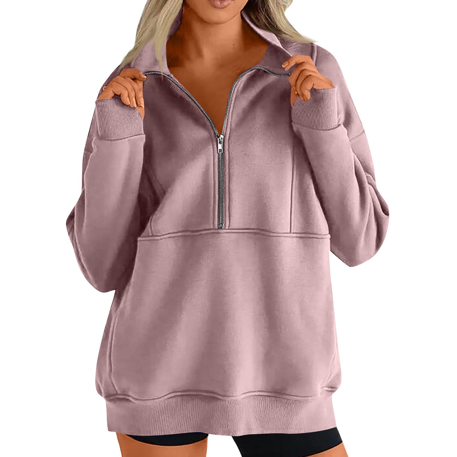 

Womens Casual Long Sleeve Drawstring Sweatshirt Pullover Tops Loose Oversized Clothes M