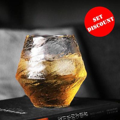 1/2 stk 400 ml japansk hamret whiskyglasskopp Varmebestandig juice brennevin Vinglass