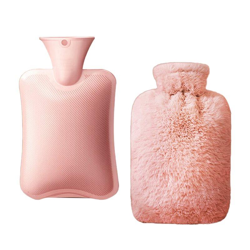 

PVC Material Explosion-Proof 2000Ml Winter Hot Water Bottle Water Injection Plush Warmer Hand Warmer Foot Warmer