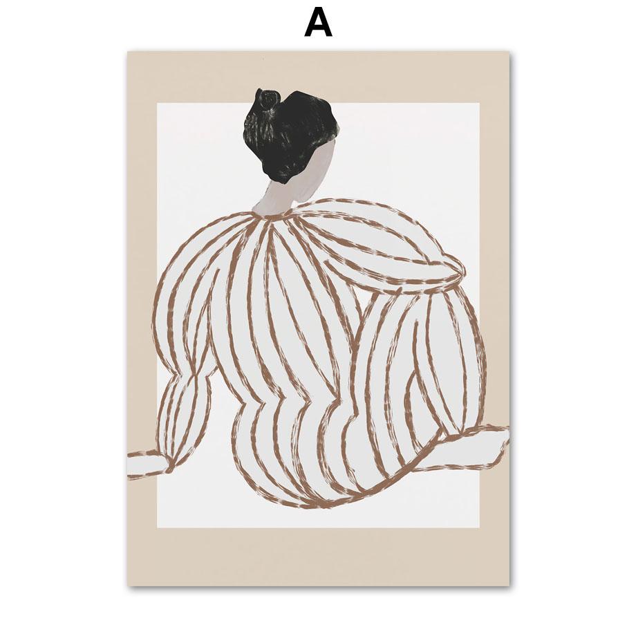 

Abstract Matisse Body Nude Face Line Wall Art, Canvas Painting, Nordic Posters and Prints, Wall Pictures, Living Room Decor 21x30cm No Framed