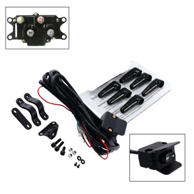 Upgraded 12V Solenoid Relay Contactor Winch Rocker Thumb Switch Used for ATV UTV