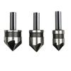 3Pcs Chamfer Countersink Kit High Strength Save Labor Long Lifespan Useful Wood Metal Boring Drill Bits Workshop Supplies