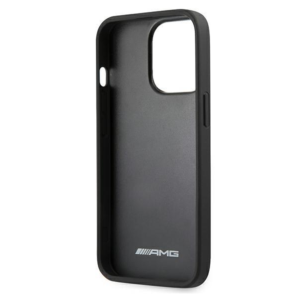 Etui Do iPhone 13 Pro AMG Leather Debossed Lines Czarny