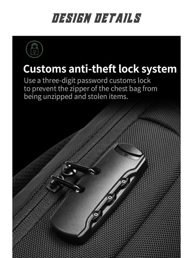 Men's Waterproof Multifunctional Chest Bag: Custom Logo, Casual Messenger, Single Shoulder Crossbody Style