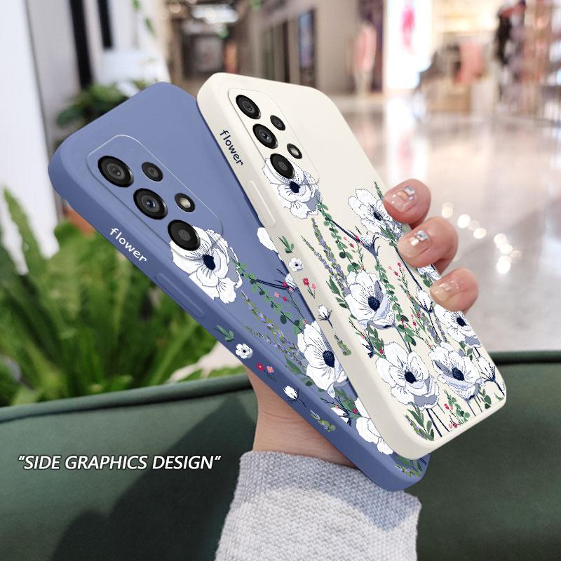 Sunrise Flower Phone Case For Samsung A73 A53 A33 A23 A13 A04 A04S A72 A52 A52S A32 A22 A12 A71 A51 4G 5G
