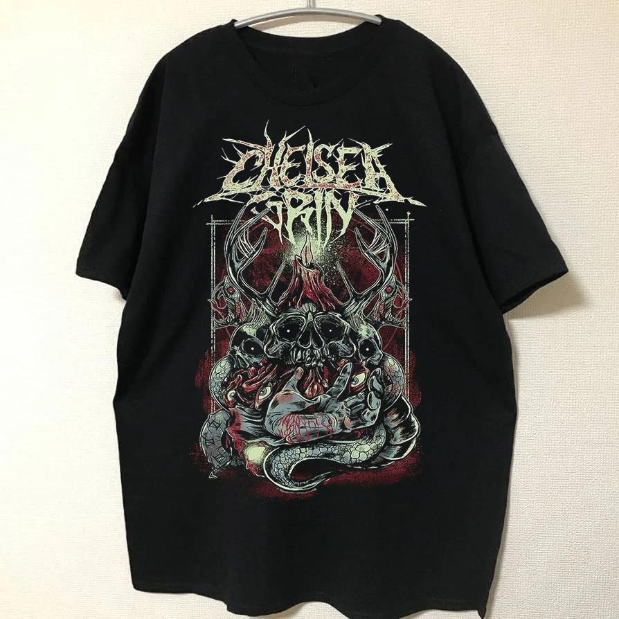Chelsea Grin Band SNAKE SKULL Metal Music Black T Shirt All Size S-