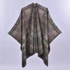 Double-sided women's cape shawl simple four-season imitation cashmere scarf shawl air-conditioned room warm outside