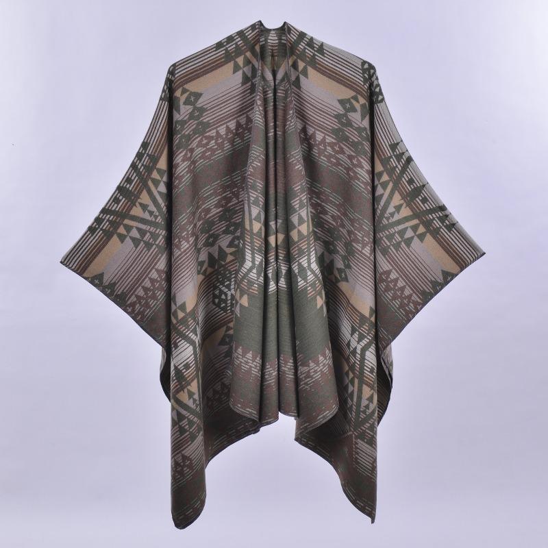 Doppelseitiger Damen Cape Schal einfach vier Jahreszeiten Imitat Kaschmir Schal Stola klimatisierter Raum warm draußen