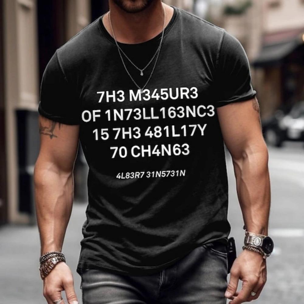 Europa und die Vereinigten Staaten Mode Herren Oberteile Neue Buchstaben Bedrucktes Kurzarm-T-Shirt Street Style Übergröße Kleidung