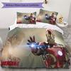 Avengers Iron Man Printed Bedding Set 3Pcs Duvet Cover Set For Kids Bedroom No Sheet No Quilt Core