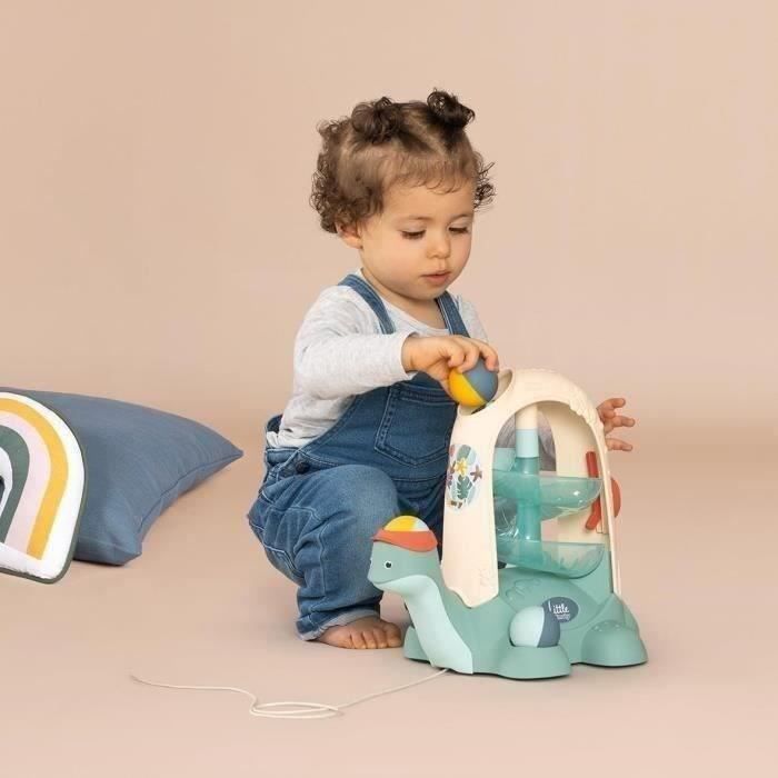 Little Smoby - Tortue à Balles - 2 en 1 - Circuit de Balles, Jouet à Tirer - Premier Age - Dès 12 Mois - Fabriqué en France