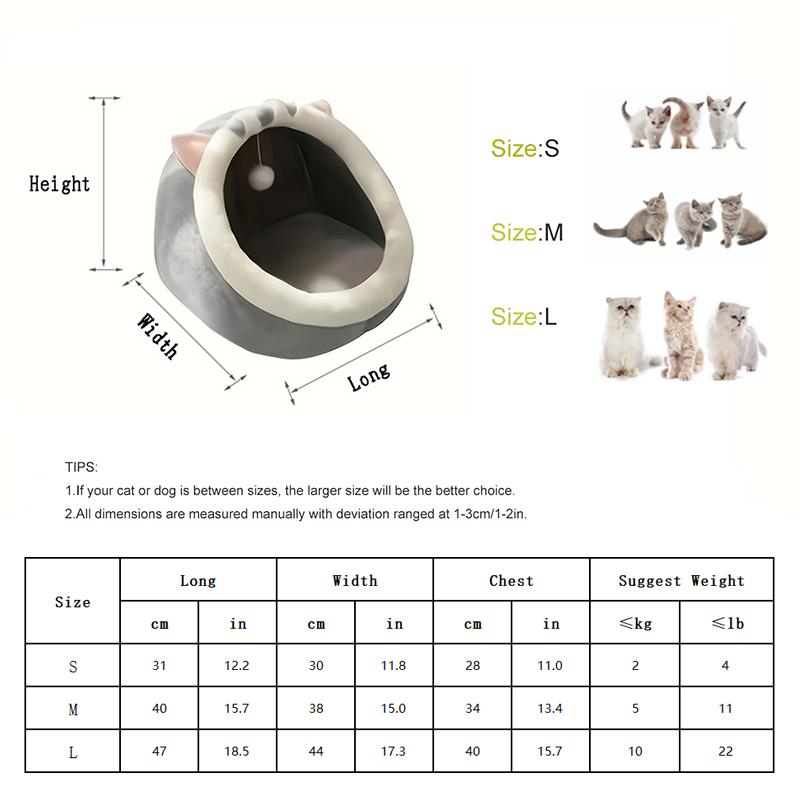 Lit pour chat à sommeil profond, panier chaud pour animaux de compagnie, maison confortable pour chaton, coussin de chaise longue, tente très douce, petit tapis pour chien, grotte, lit pour chats