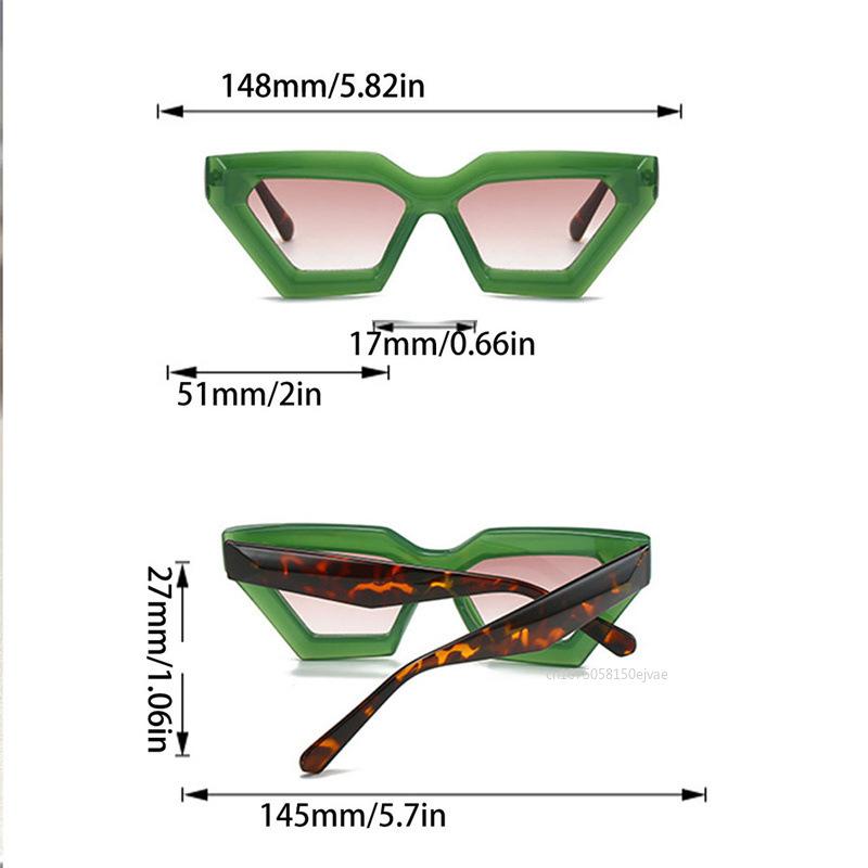Cat Eye UV Resistant Sunglasses Retro Rhombus Sunglasses Unisex Trend Outdoor Sunglasses Punk Big Frame Eyeglasses UV400