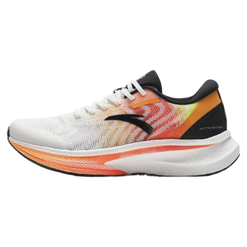 Anta Champion Series Shock Absorbers Slip Resistant Low top Running Shoes Men s White Orange Sneakers 112335582S-2 40