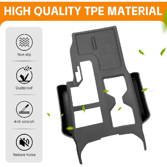 Black Center Console Cover Compatible With 2024 2025 Toyota Land Cruiser First Edition 250/Prado/LC250 Seat Gap Storage Box Center Console Organizer