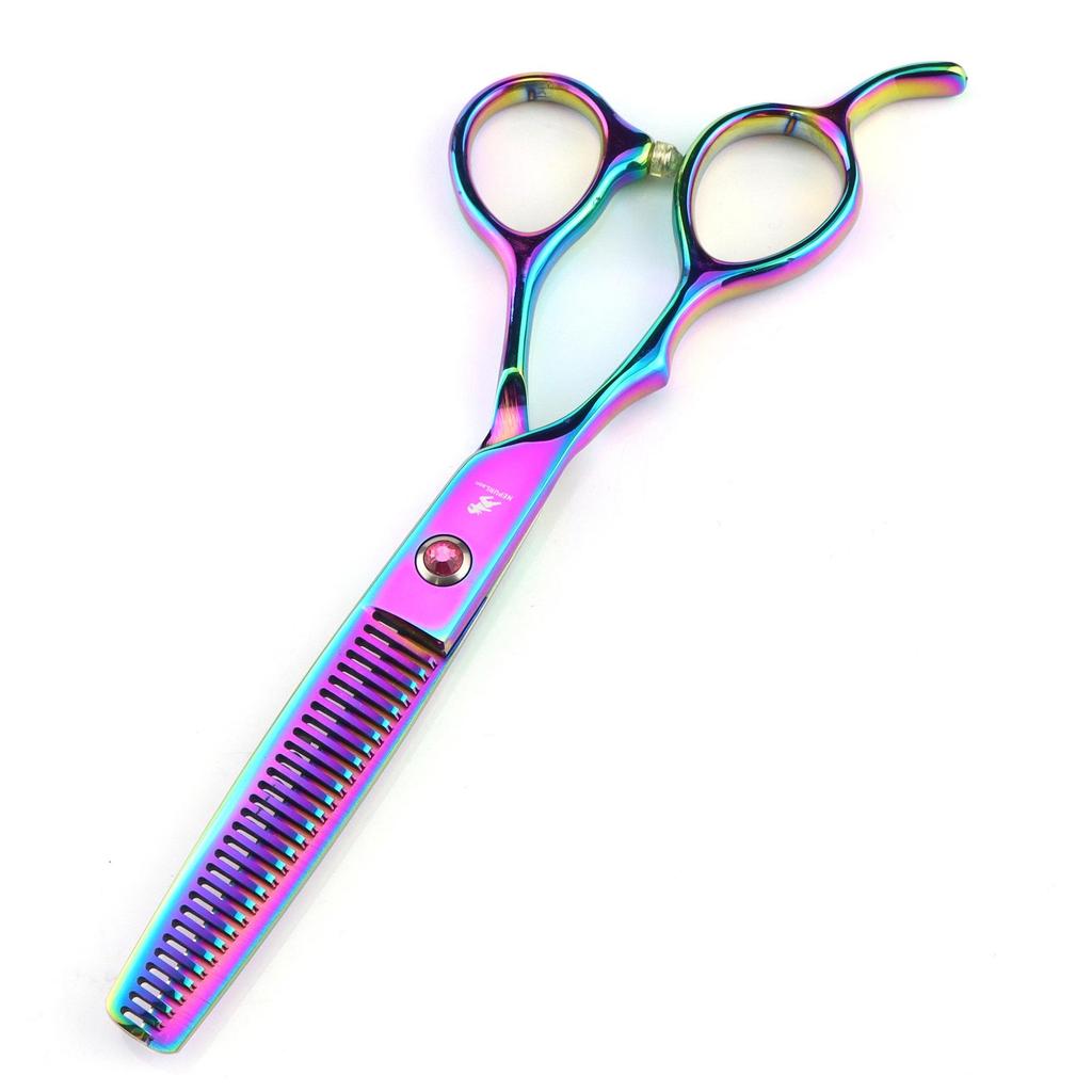 6.0" Multi-color Left-handed Straight & Thinning Shears