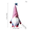Patriotic Flag Dwarf Doll: Striped Faceless Ornament for Independence Day