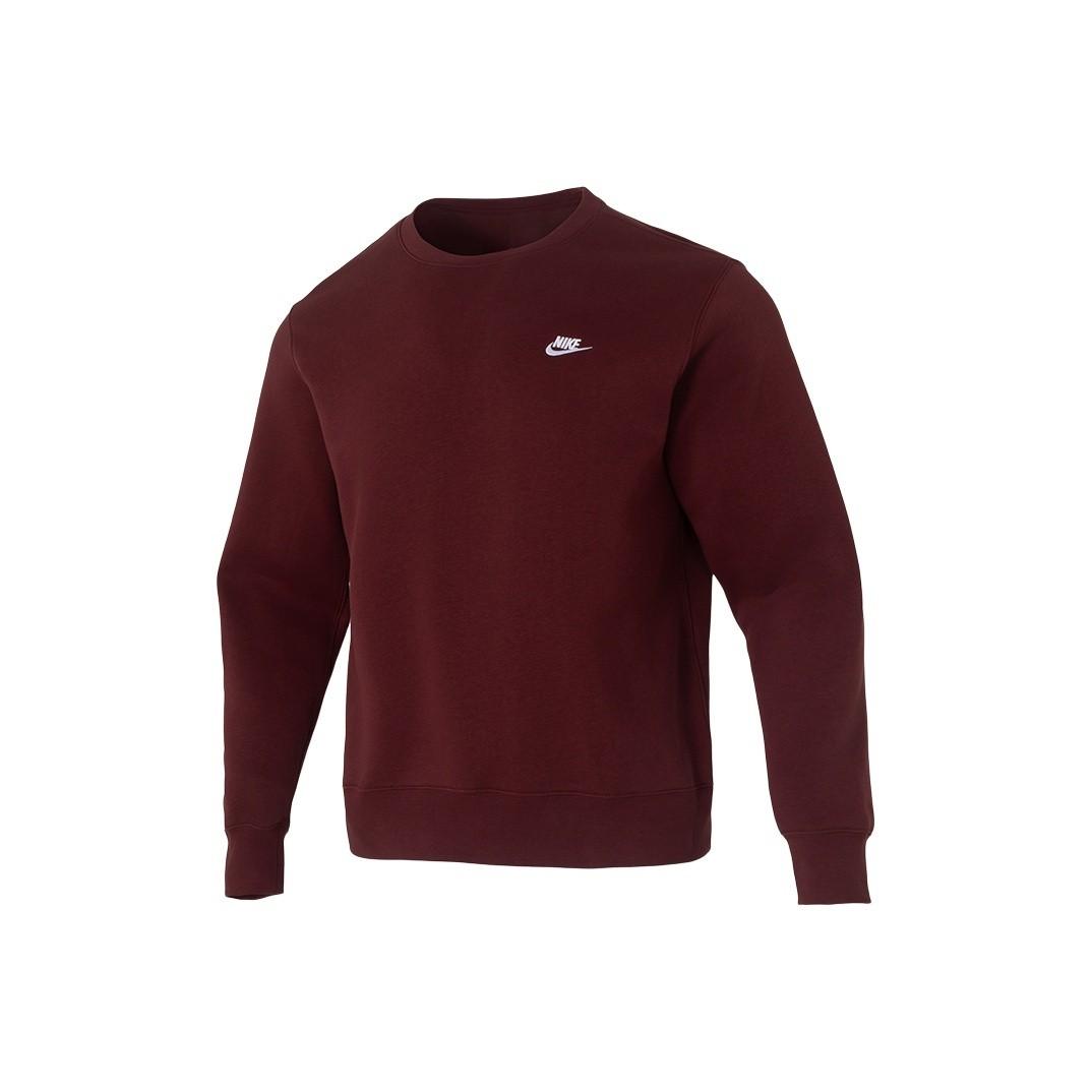 Nike Men s Red Fleece-Lined Outdoor Sports Loose Casual Hoodie S