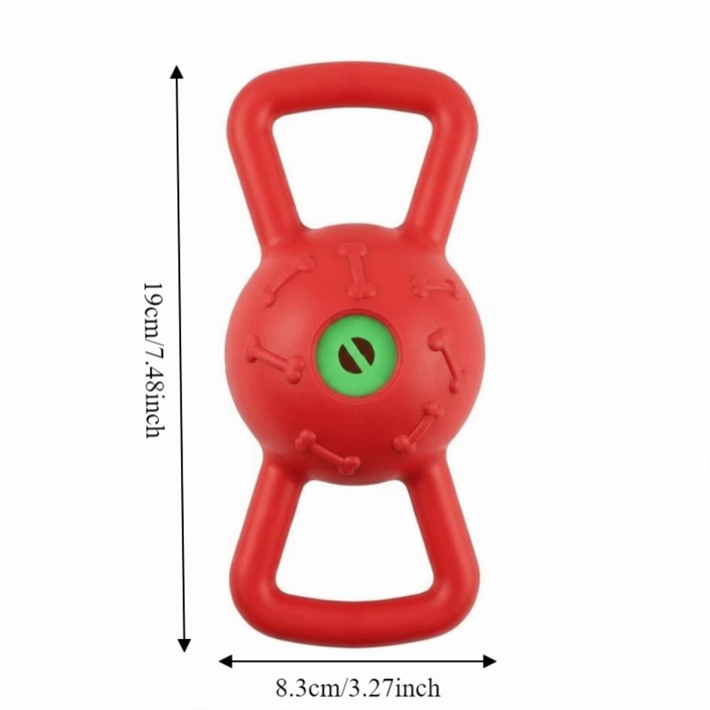 Pull Ring Bite Resistant Dual Handle Dog Puzzle Sound Pet Chew Plastic Squeaky Dog Outdoor Play
