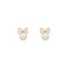New Colorful Mermaid Beads Zircon Bow Stud Earrings For Women Personality Fashion Earrings Wedding Jewelry Birthday Gifts