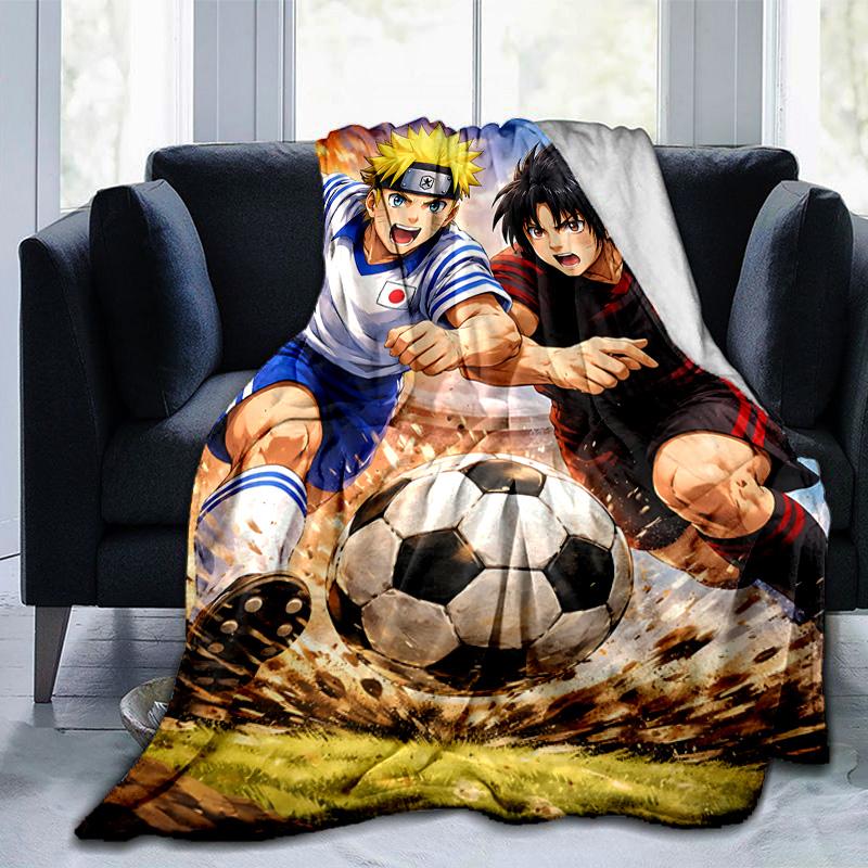 1pc Football Passion Duel Flannel Blanket Soft Warm Throw Blanket for Bedroom Living Room Bed Travel Camping Picnic Gift. MT71601149