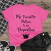 Prince Boyfriend Shirt | Prince Gift | Prince Charming | Favorite Prince Is My Boyfriend - Women's Midweight Cotton Tee